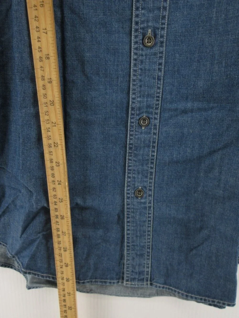 VGT Lands End Shirt XXL Big Denim Button Down Workwear Heritage Classic